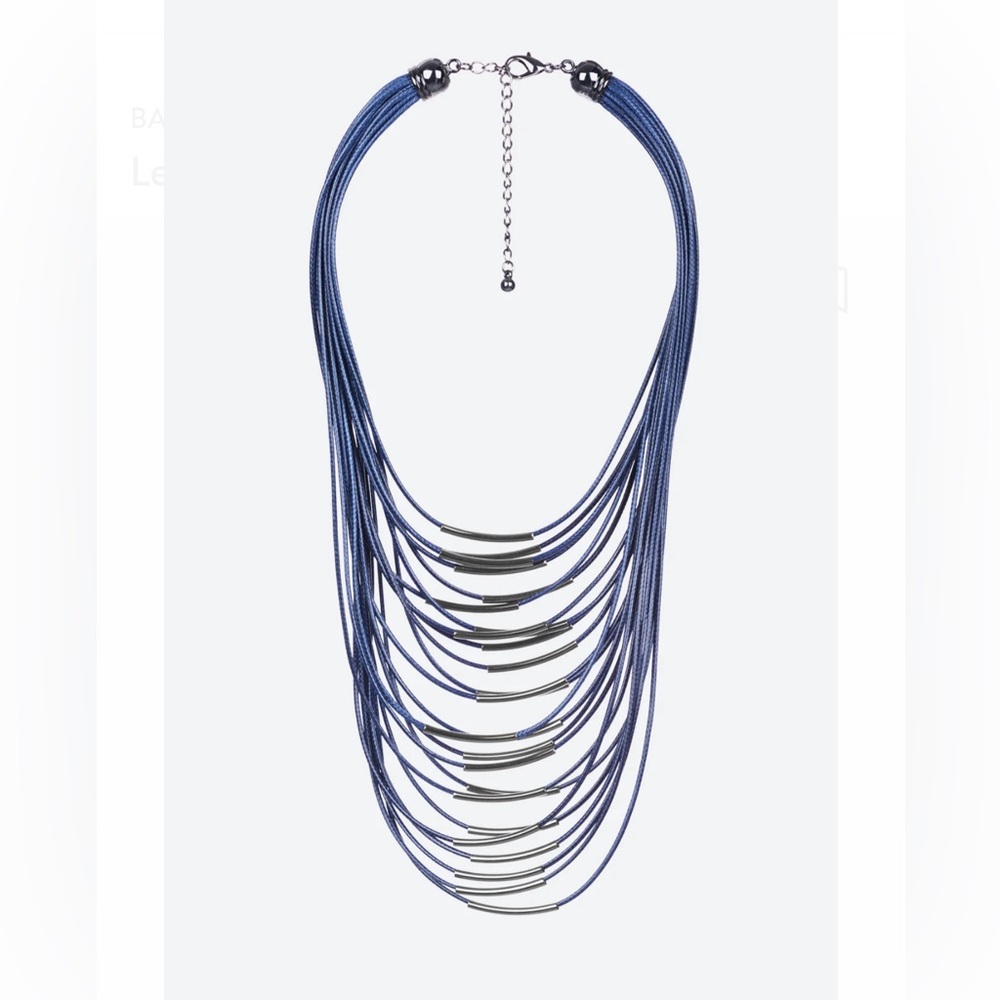 Lenox corded layered necklace, navy